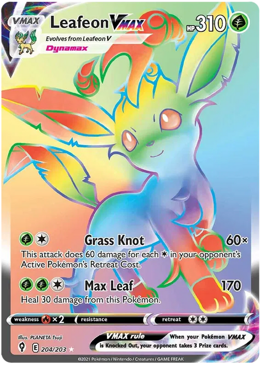Leafeon VMAX 204/203 Sword & Shield Evolving Skies