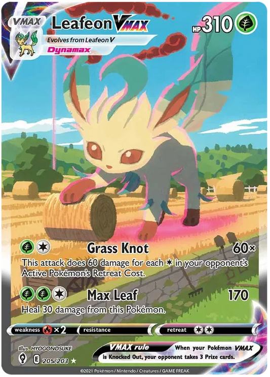 Leafeon VMAX 205/203 Evolving Skies