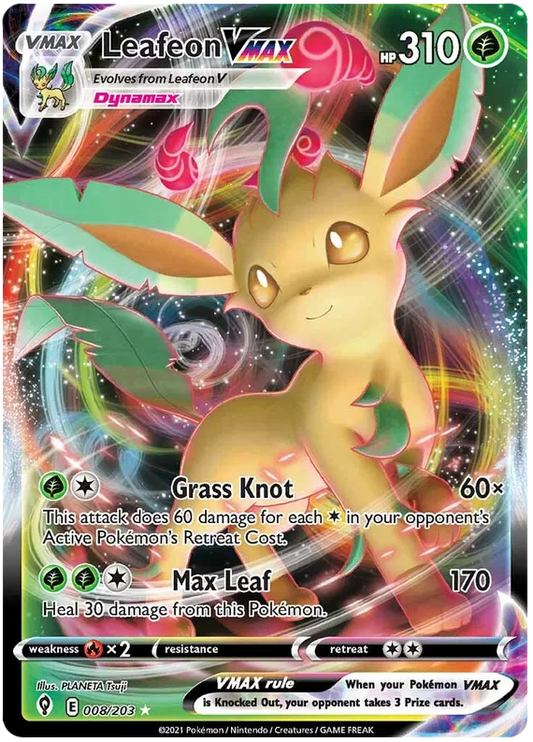 Leafeon VMAX 8/203 Sword & Shield Evolving Skies