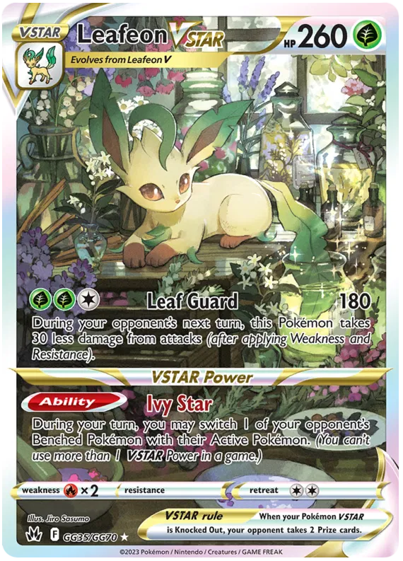 Leafeon VSTAR GG35/GG70 Crown Zenith Galarian Gallery