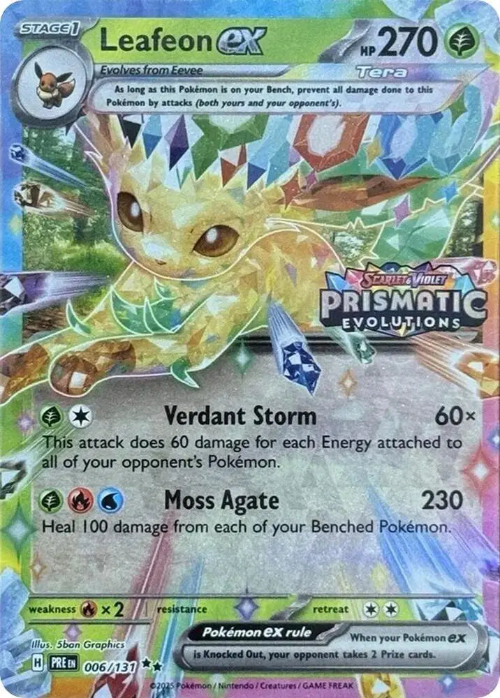 Leafeon ex PRE 006/131 (Prismatic Evolutions Stamp)