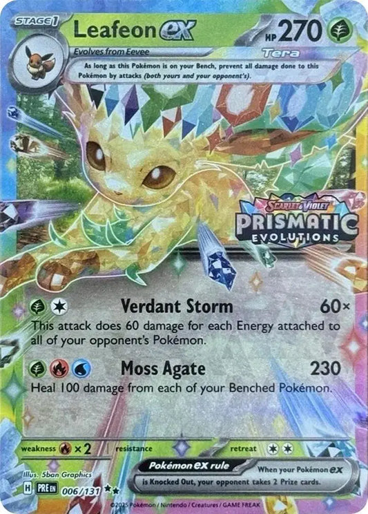 Leafeon ex PRE 006/131 (Prismatic Evolutions Stamp)