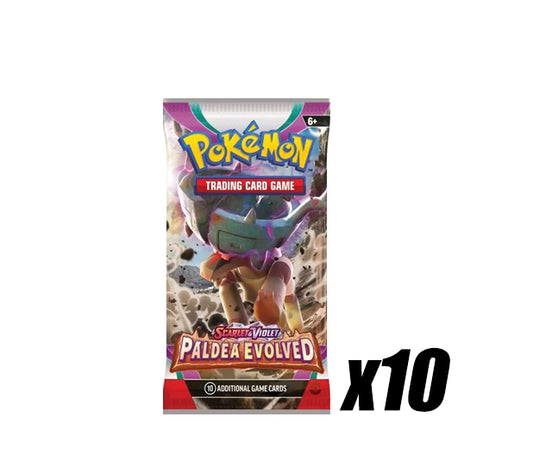 10x Paldea Evolved Booster Packs Bundle