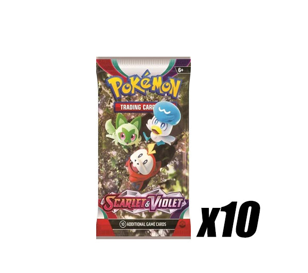 10x Scarlet & Violet Base Set Booster Packs Bundle