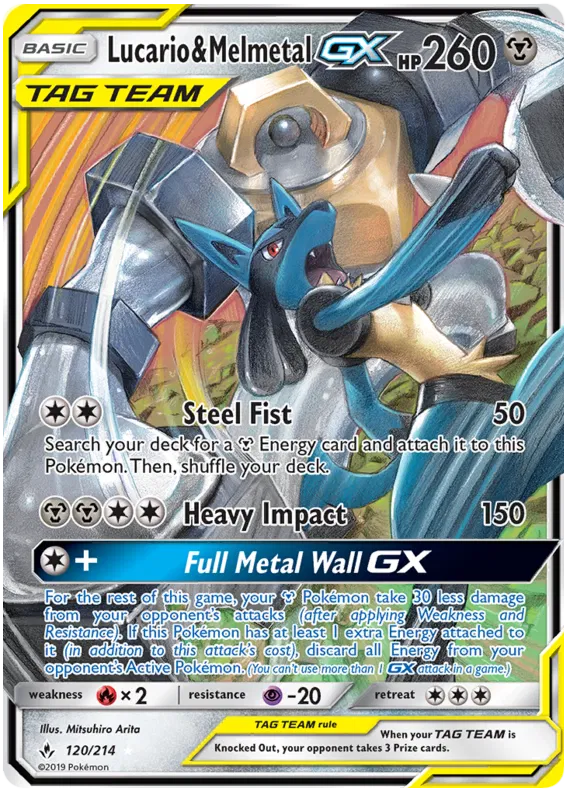 Lucario & Melmetal GX 120/214 Unbroken Bonds
