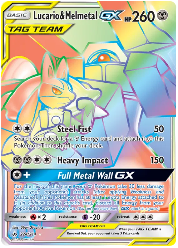Lucario & Melmetal GX 224/214 Unbroken Bonds