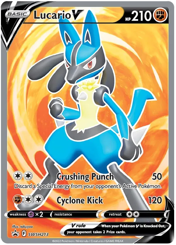 Lucario V SWSH213 Sword & Shield Promo