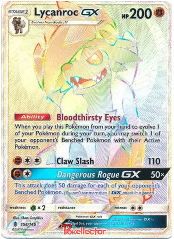 Lycanroc GX 156/145 Guardians Rising