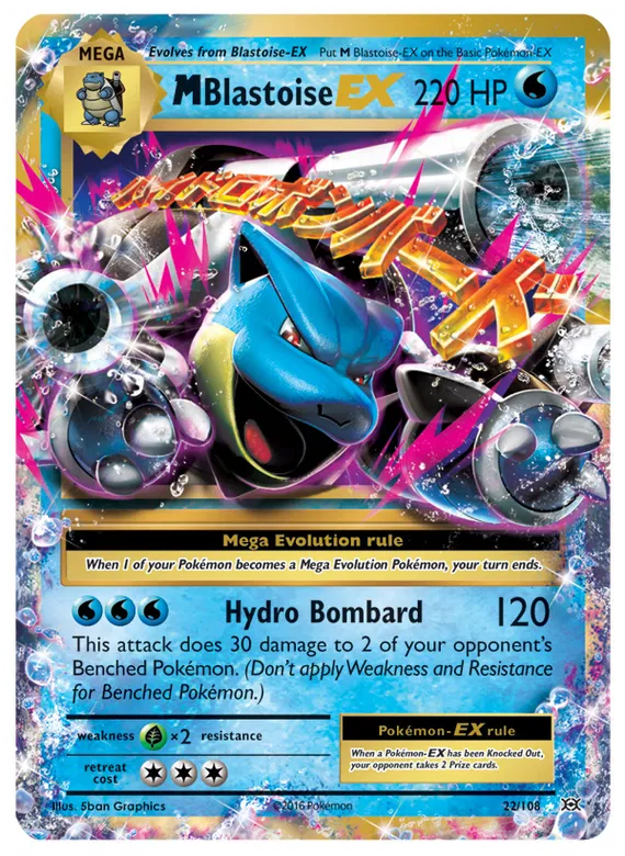 M Blastoise EX 22/108 Evolutions