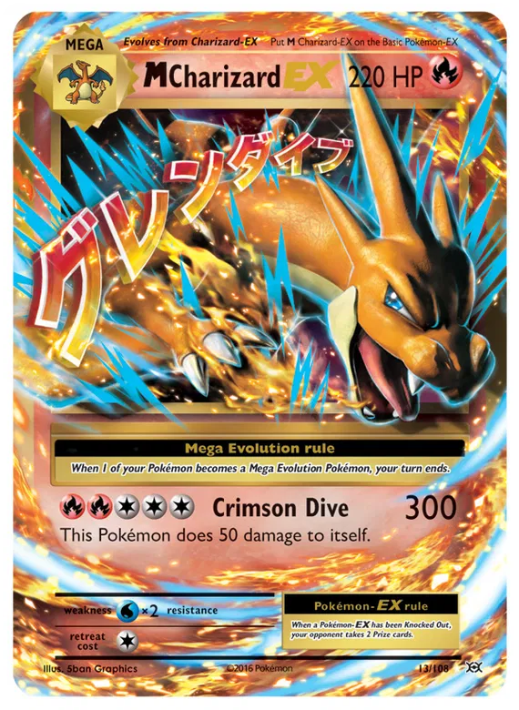 M Charizard EX 13/108 Evolutions