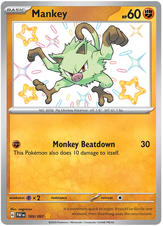 Mankey 169/091 Paldean Fates