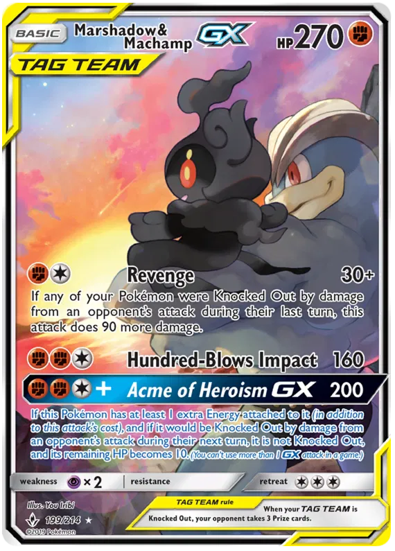 Marshadow & Machamp GX 199/214 Unbroken Bonds