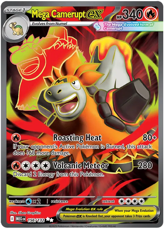 Mega Camerupt ex 156/132 Mega Evolution