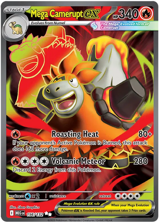 Mega Camerupt ex 156/132 Mega Evolution