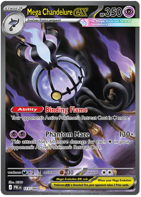 Mega Chandelure ex 115/084 Pitch Black