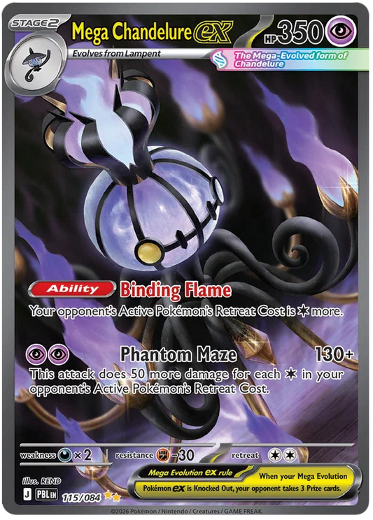 Mega Chandelure ex 115/084 Pitch Black