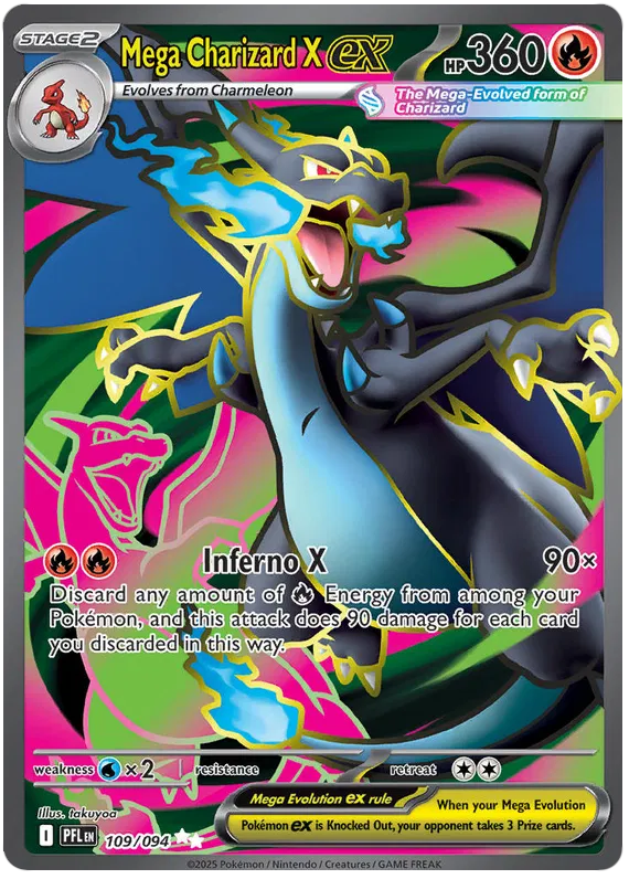 Mega Charizard X ex 109/094 Phantasmal Flames