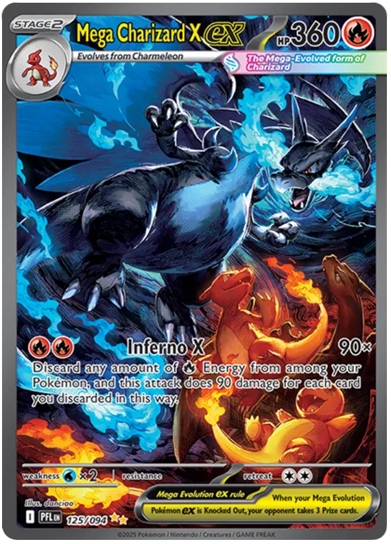 Mega Charizard X ex 125/094 Phantasmal Flames