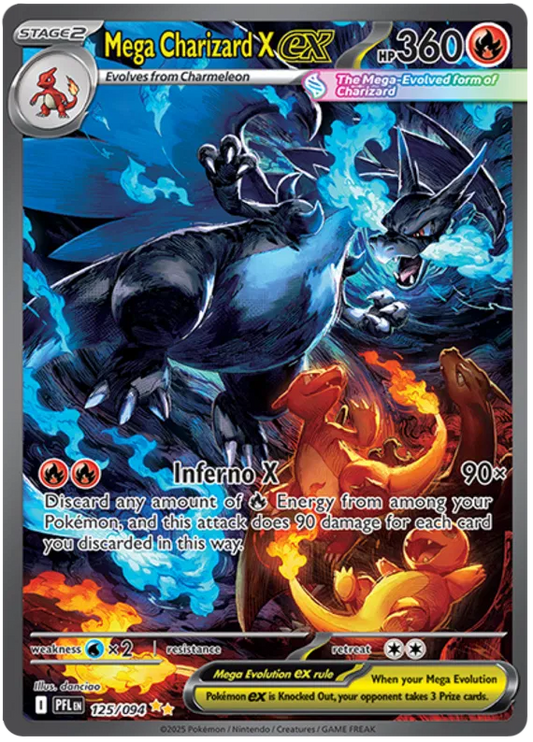 Mega Charizard X ex 125/094 Phantasmal Flames