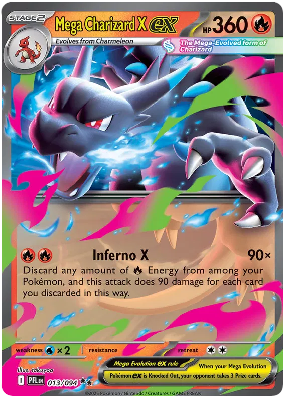 Mega Charizard X ex 013/094 Phantasmal Flames