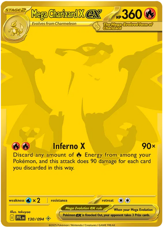 Mega Charizard X ex 130/094 Phantasmal Flames