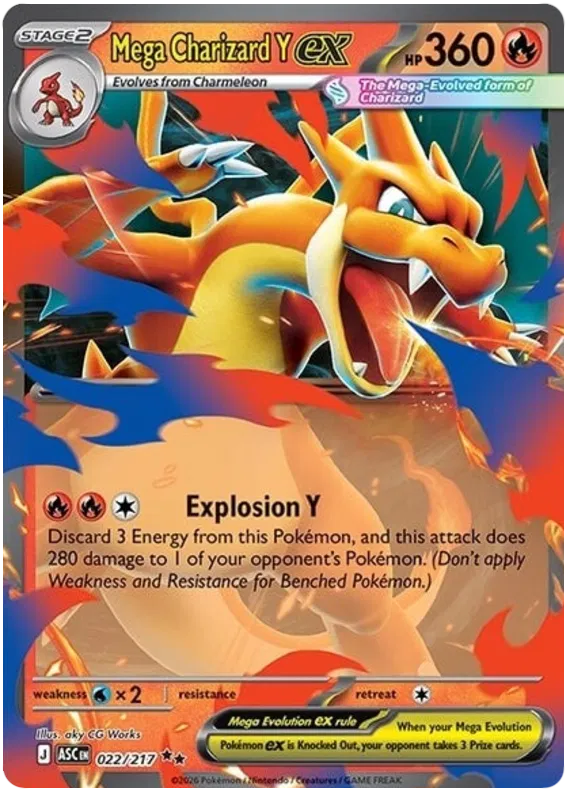 Mega Charizard Y ex 022/217 Ascended Heroes