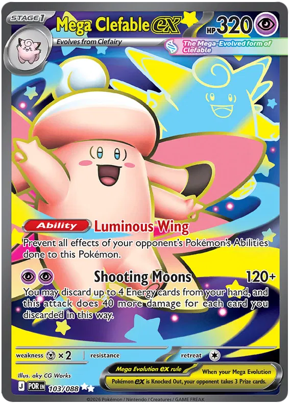 Mega Clefable ex 103/088 Perfect Order