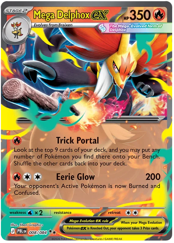 Mega Delphox ex 008/084 Pitch Black