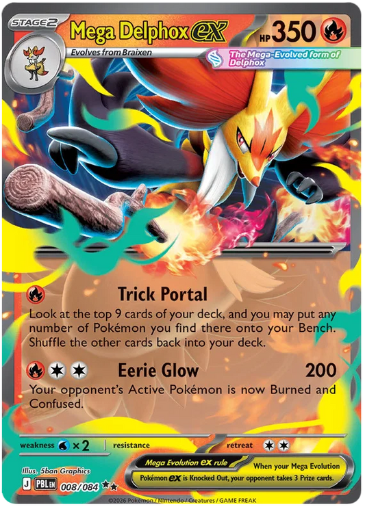Mega Delphox ex 008/084 Pitch Black