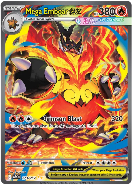 Mega Emboar ex 273/217 Ascended Heroes