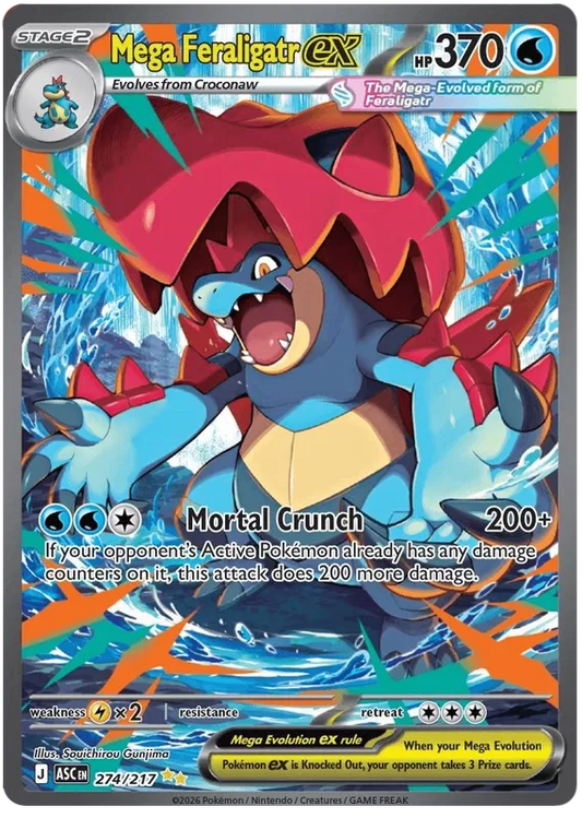 Mega Feraligatr ex 274/217 Ascended Heroes