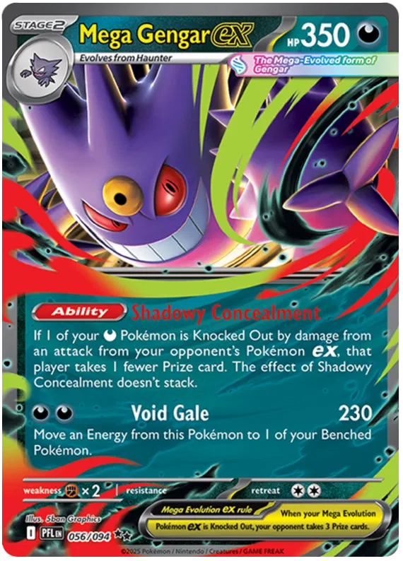 Mega Gengar ex 056/094 Phantasmal Flames
