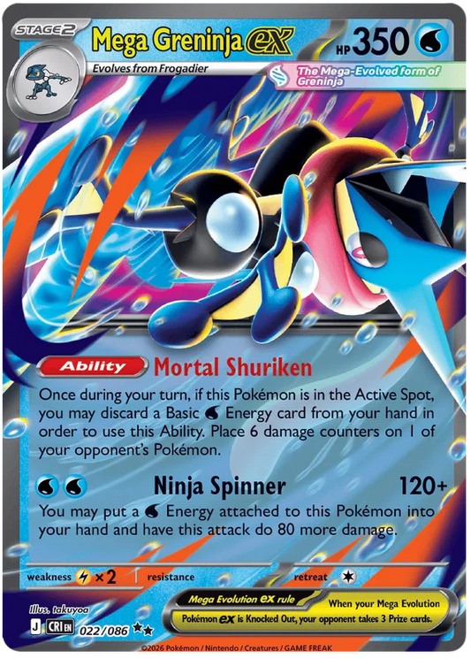 Mega Greninja ex 022/086 Chaos Rising