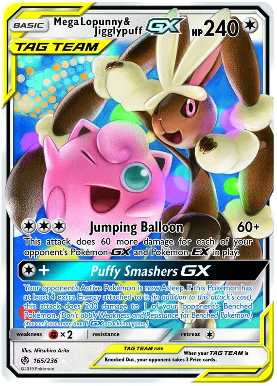 Mega Lopunny & Jigglypuff GX 165/236 Cosmic Eclipse