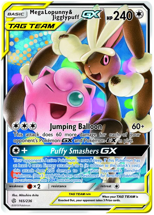 Mega Lopunny & Jigglypuff GX 165/236 Cosmic Eclipse