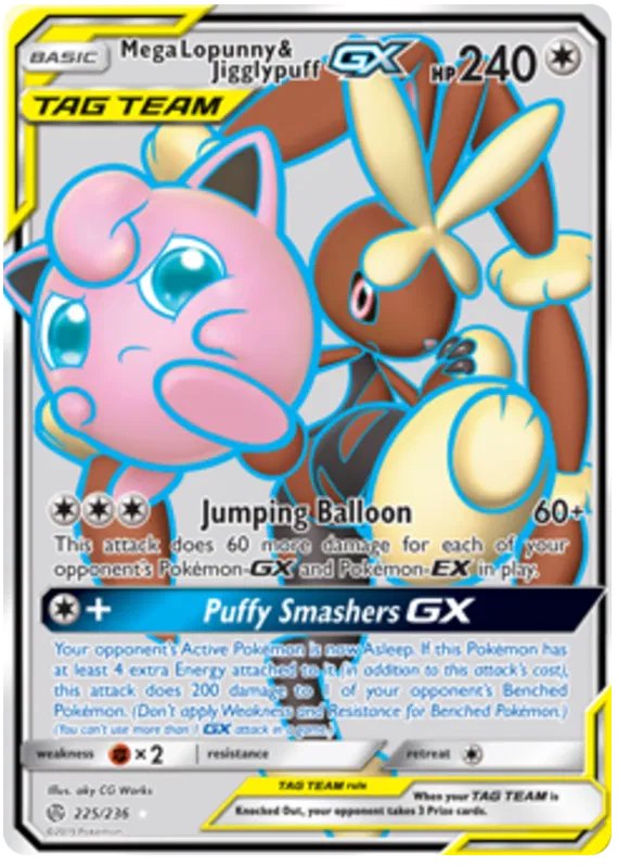 Mega Lopunny & Jigglypuff GX 225/236 Cosmic Eclipse