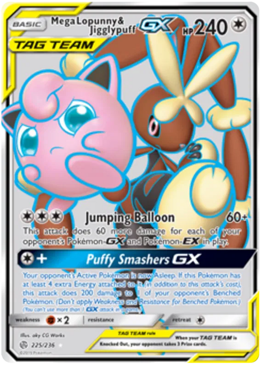Mega Lopunny & Jigglypuff GX 225/236 Cosmic Eclipse