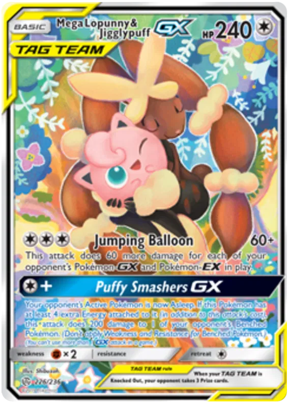 Mega Lopunny & Jigglypuff GX 226/236 Cosmic Eclipse