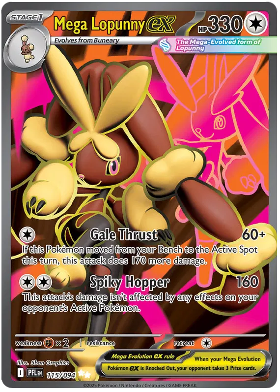 Mega Lopunny ex 115/094 Phantasmal Flames