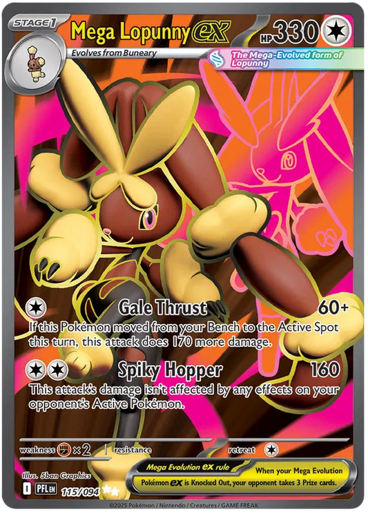 Mega Lopunny ex 115/094 Phantasmal Flames
