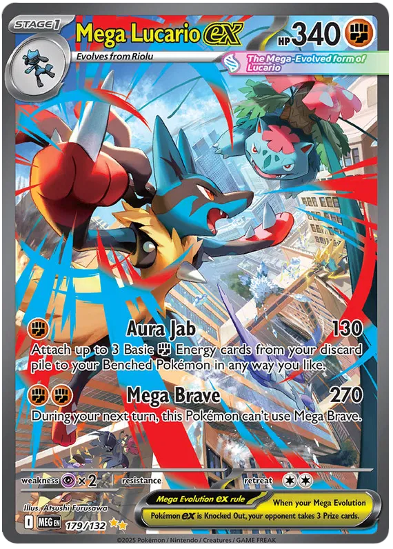 Mega Lucario ex 179/132 Mega Evolution