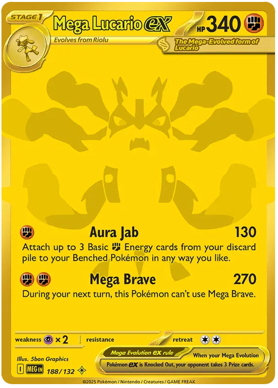 Mega Lucario ex 188/132 Mega Evolution