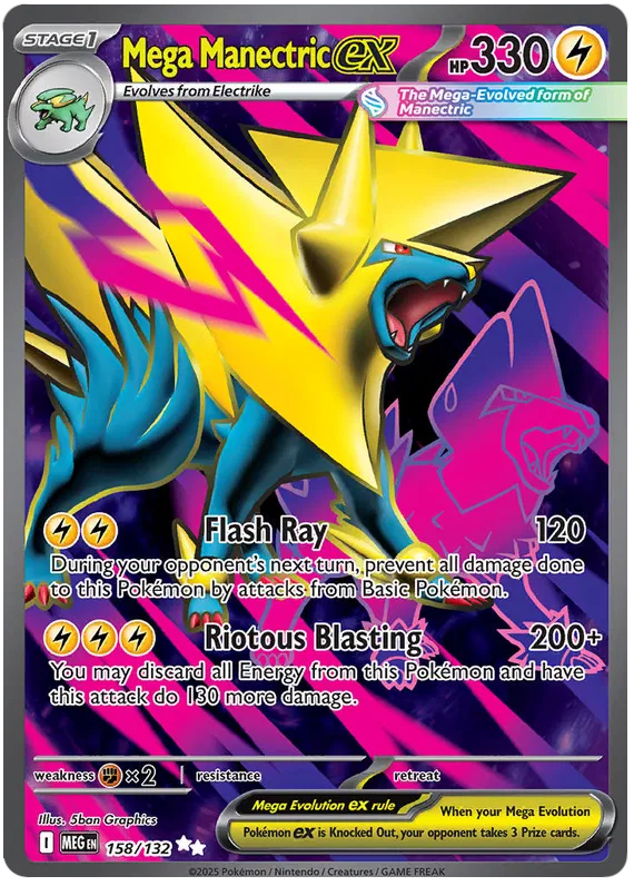 Mega Manectric ex 158/132 Mega Evolution