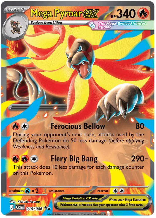 Mega Pyroar ex 015/086 Chaos Rising