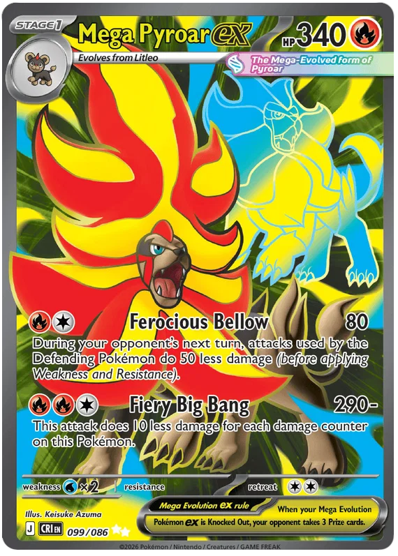 Mega Pyroar ex 099/086 Chaos Rising