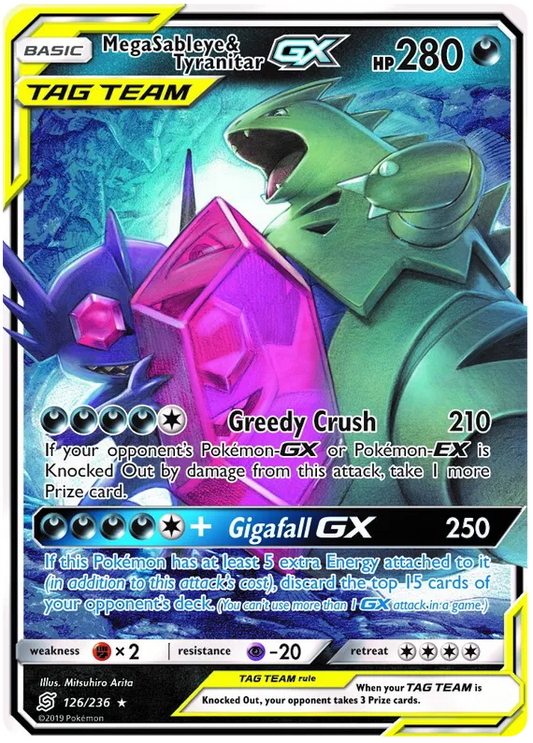 Mega Sableye & Tyranitar GX 126/236 Unified Minds