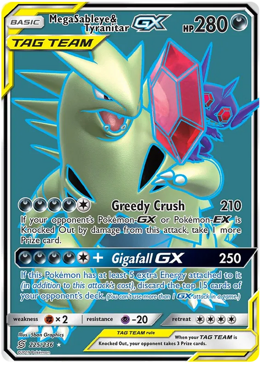 Mega Sableye & Tyranitar GX 225/236 Unified Minds