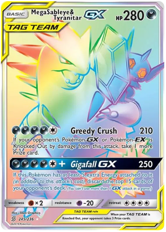 Mega Sableye & Tyranitar GX 245/236 Unified Minds