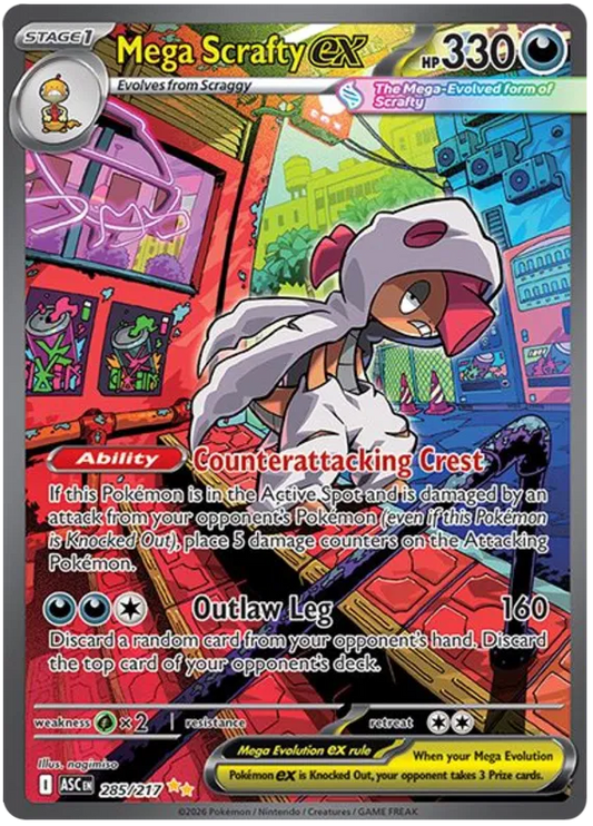 Mega Scrafty ex 285/217 Ascended Heroes