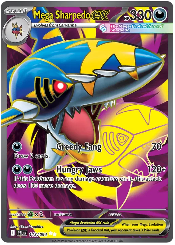 Mega Sharpedo ex 113/094 Phantasmal Flames